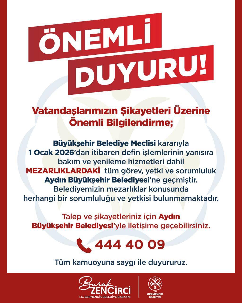 Germencik Belediyes Mezarlık Hizmetleri