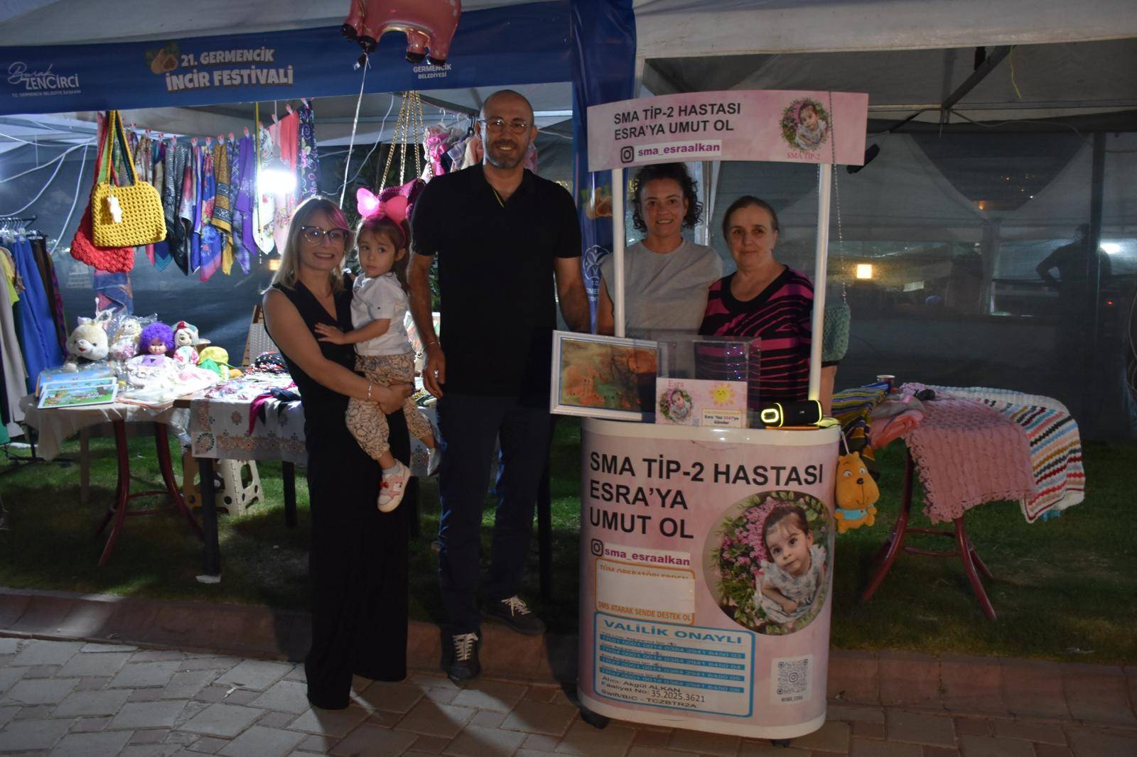 Başkan Zencirci Germencik İncir Festivaline Davet Ettiği Sma Hastası Çocuklarin Stantlarını Ziyaret Etti